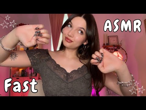 Fast and Aggressive ASMR Hand Sounds and Movements (Mouth Sounds, Whispers, Reiki Style) 
