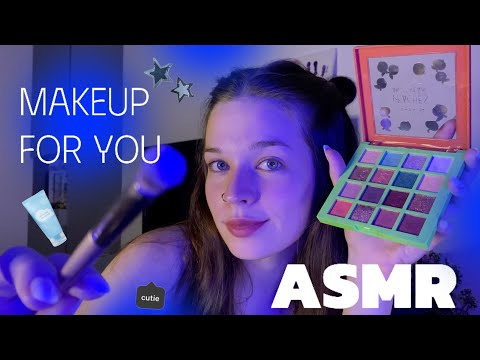 ASMR | сделаю тебе макияж | липкие звуки рта и близкий шепот