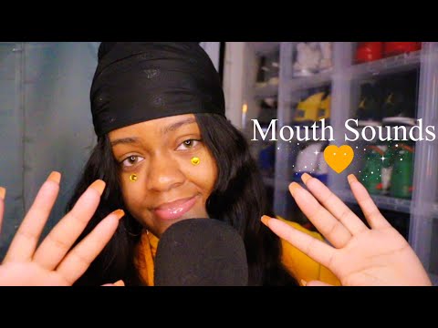 ASMR - Dry/Wet Mouth Sounds + Hand Movements ♡✨