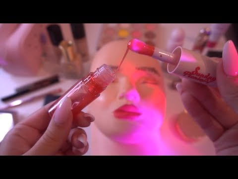 ASMR Makeup on Mannequin (Whispered & Layered Sounds)