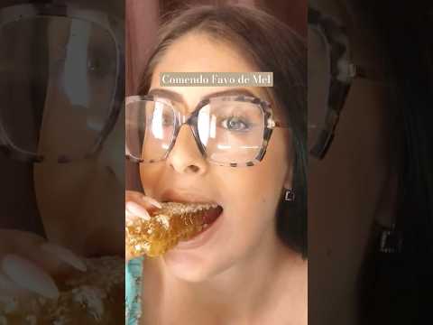 Favo de Mel 🍯🍯🍯 #asmr #favodemel #honeycomb #mukbang