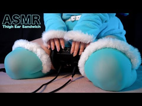 4K｜Thigh Ear Sandwich ASMR× Fluffy Outfit ｜睡眠導入/Oil Massage/No Talking/Triggers for sleep/Relaxation