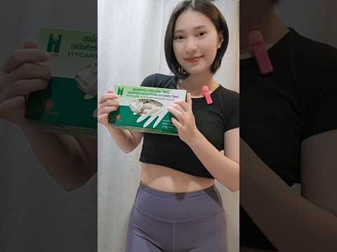 ASMR Whites Latex Gloves Girl พิกัดถุงมือในคลิป #asmrgirl #relax