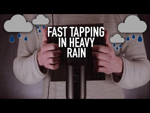 ASMR Fast & Calming Tapping With Rain Sounds (No Talking)