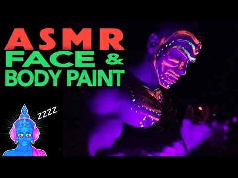 ASMR 🎃 Halloween | Face & Body 🎨 Paint & Mouth Sounds