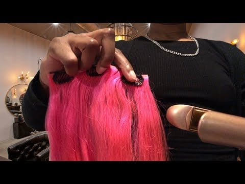 ASMR Giving You Pink Extensions ROLEPLAY 💕