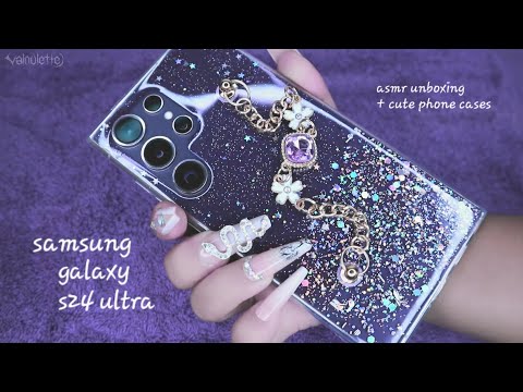 💤1 minute💤 asmr. unboxing samsung galaxy s24 ultra ✨️ titanium violet 1tb 💜🖤