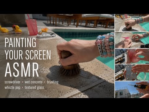 ASMR Painting your Screen | Sleep/Study w/ Pool Whispers (Lofi)
