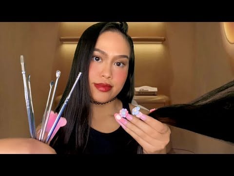 ASMR Giving You (TINGLY‼️) Ear Cleaning + Scalp Scratch, Scalp Massage & Hair Play 😴 Spa Roleplay