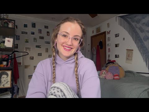 asmr soft spoken positive affirmations 💖 (realistic morning routine + hair braiding)