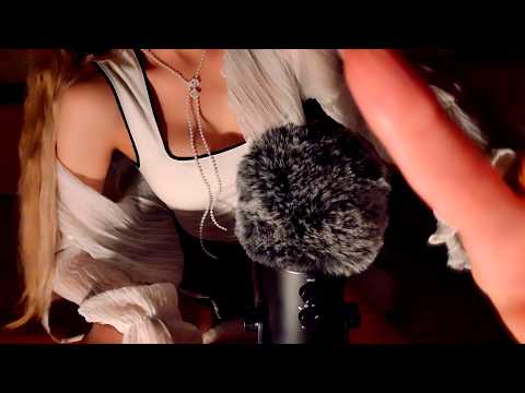 ASMR Dark Night For When You Need to Sleep 😋 hand movements & face touching with mouth sounds