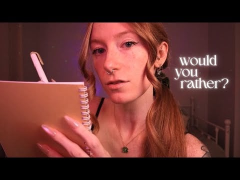 Soft-spoken ASMR | Asking "would you rather?" personal questions 😏