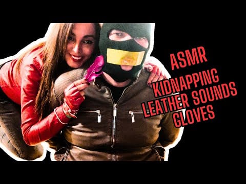 ASMR KIDNAPPING ROLEPLAY - DUC TAPE , LEATHER GLOVES, JACKET, LEATHER SOUNDS, BALACLAVA
