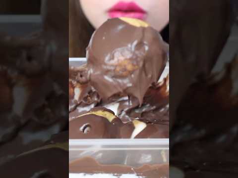 MESSY CHOCOLATE PROFITEROLE BALLS Mukbang ASMR