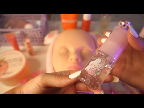 1 Minute ASMR Skincare on a Mannequin (No Talking)