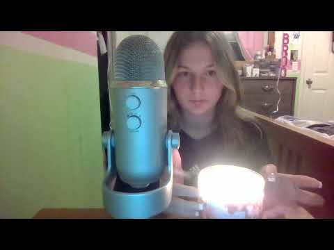 ASMR Candle tapping + close up whispers