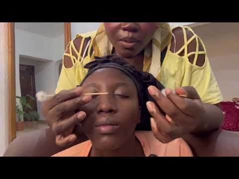 ASMR Relaxing face touching and nitpicking for deep sleep 