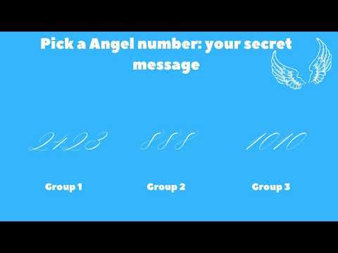 Pick a angel number: your secret message