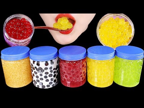 STARDEW VALLEY FOOD ASMR FLYING FISH ROE ASMR TAPIOCA PEARLS ASMR POPPING BOBA MUKBANG