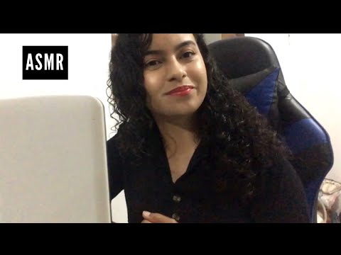 Asmr roleplay- Atendente falante/ sons de teclado+ voz suave