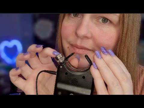 ASMR Tascam Mic Digging, Mouth Sounds, Whispering.