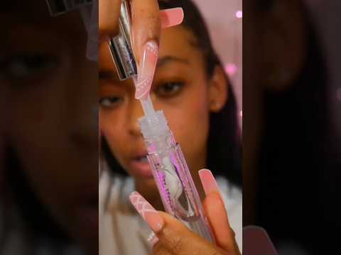 ASMR LIPGLOSS + HAIR BRUSHING 💖 #asmr #asmrsounds #shorts