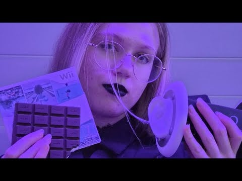 asmr mouth sounds, whispering and tapping