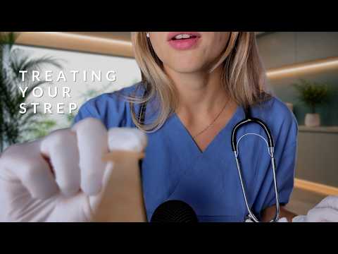 ASMR | Doctor medical exam & treating your throat inflammation