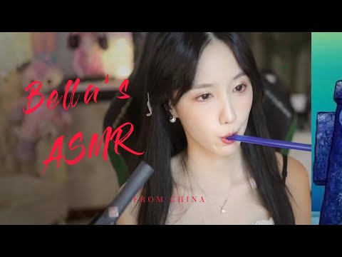 【贝拉小姐姐 ASMR】吸管，口腔音，采耳
