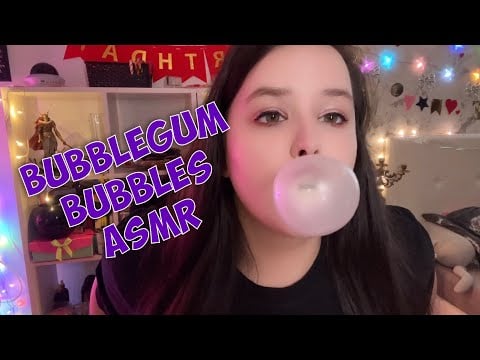 💗 Big Bubble Popping Hubba Bubba 💗 Chewing Gum Sounds ASMR