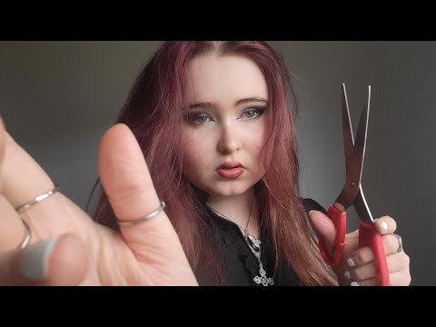 ASMR Goth Girl Cuts Your Hair in Class (WLW asmr, personal attention, soft spoken, roleplay)