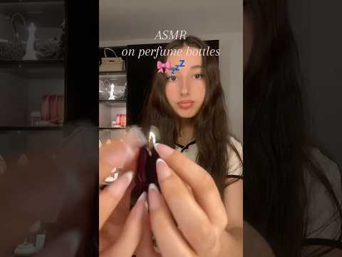 Asmr on perfume bottles #asmr #perfume #tapping #tingles #sleep #relaxing #scratching