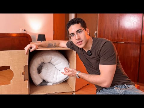 VEM DORMIR COMIGO 😴🧡 ASMR Unboxing e teste de colchão 