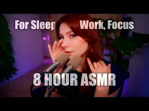 ASMR 8 Hours Tingles 🤤 Tongue Fluttering 🙌 Hand Sounds 💆‍♀️ Ear Massage | For Sleep, Work, Study