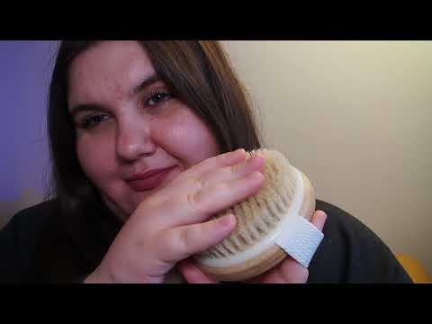 ASMR Sounds of a Large Massage Brush | Clear Triggers