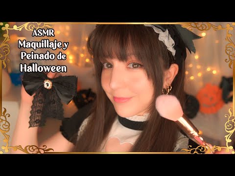⭐ASMR Maquillaje, Peinado y Disfraz de Halloween [Sub] Maquillándote para tu Fiesta