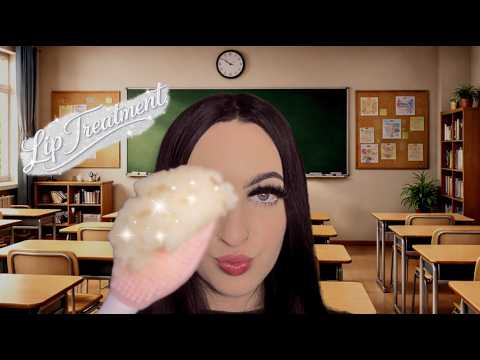 [ASMR] Fixing Your Dry Lips In Class | Whispered
