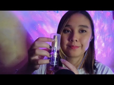 ASMR | Tapping on my bottle parfumes 🎀 and Raindrops ASMR No Talking