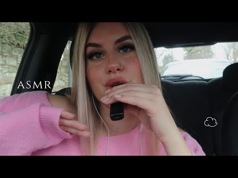 ASMR smoke sounds in my car☁️