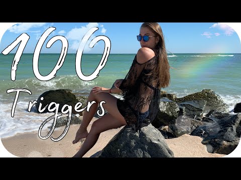 ASMR 100 TRIGGERS in 4 minutes on the SEA 😱 АСМР 100 ТРИГГЕРОВ за 4 минуты на МОРЕ