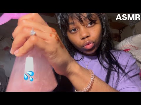 ASMR| Water Sounds💦 & Water Bottle Tingles💜