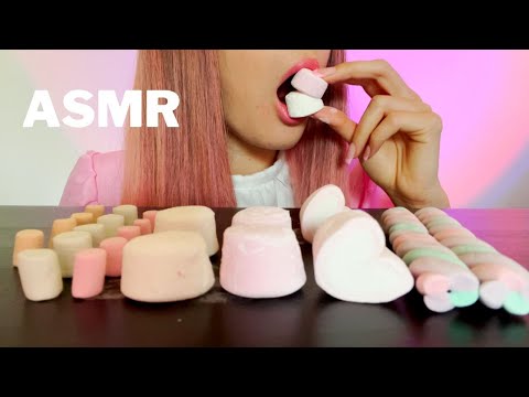 ASMR MUKBANG | MARSHMALLOWS 🍭 | Chewy & Sticking Eating Sounds (no talking)