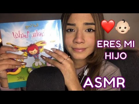 ASMR roleplay ESPAÑOL / SOY TU MAMÁ, te HAGO DORMIR Y LEO un CUENTO