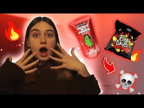 trying hot mama pickle and  THE HOTTEST CHIPS IN THE WORLD