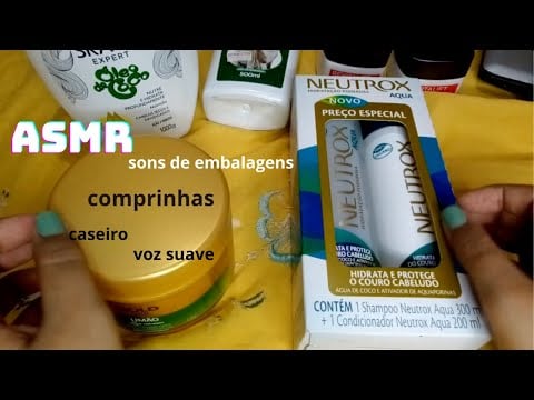 ASMR caseiro comprinhas de cabelo, pet e pele