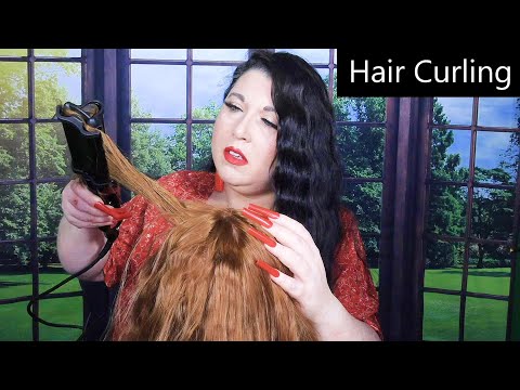 ASMR Hair Salon Roleplay (Hair Curling, Styling, Gossip, Hair Play, Curling Wand, Whispering)