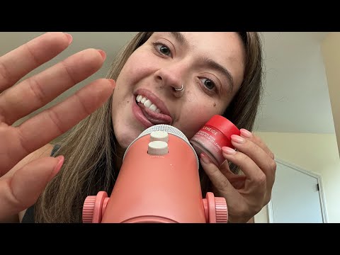 ASMR| Repeating *Clickity Clickity* Mouth Sounds and Tapping on Makeup Items