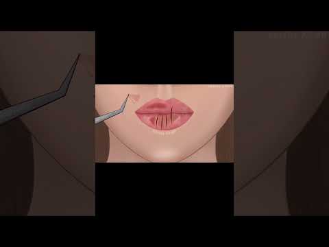 lipcare ASMR animation|| chapped lips treatment|| catchy ASMR|| #asmranimation #asmrvideo #animation