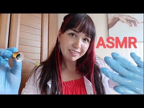 АСМР💗 Осмотр, Лечебный Массаж спины и шеи в перчатках🧤 ASMR Inspection, back massage with gloves