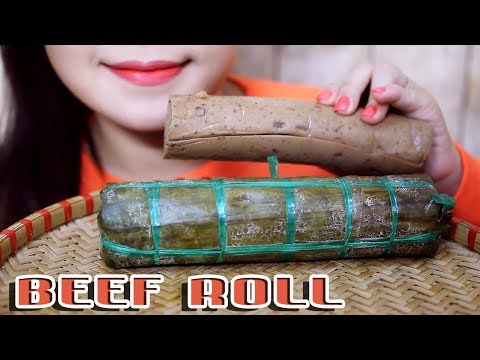 ASMR VIETNAM BEEFROLL (EATING SOUNDS) No Talking | LINH ASMR